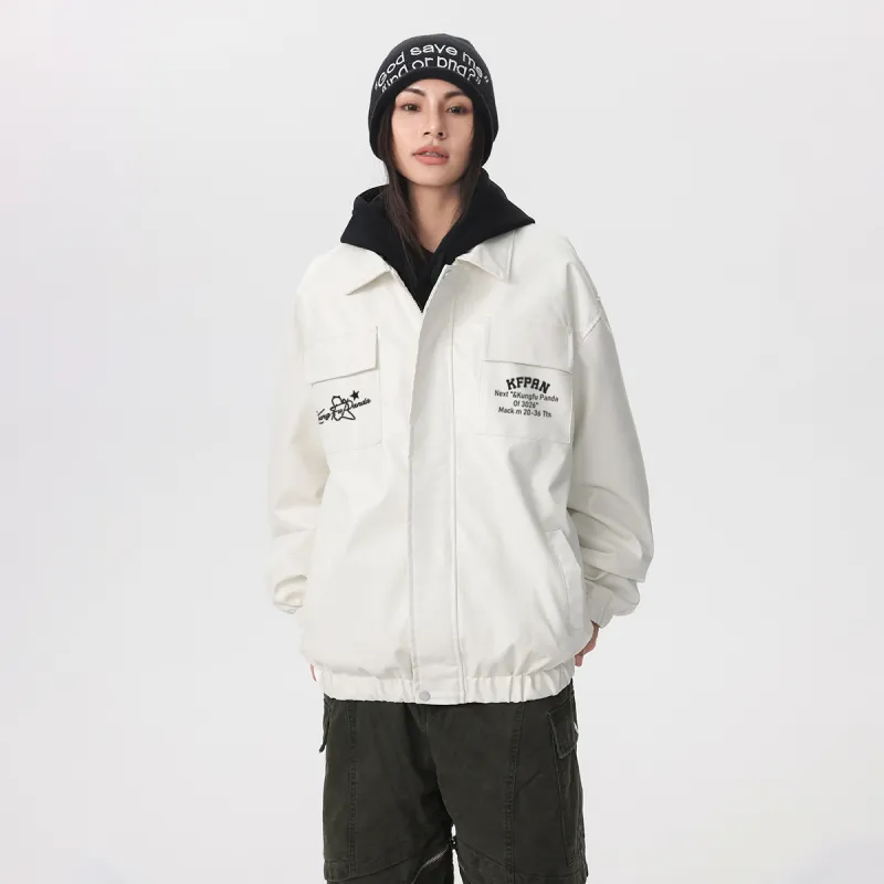 Kung Fu Panda Leather Jacket Unisex-3