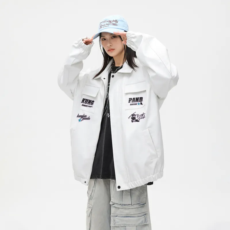 Kung Fu Panda Leather Jacket Unisex-10