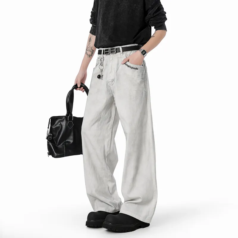 Kung Fu Panda Jeans Unisex Dirty White-3