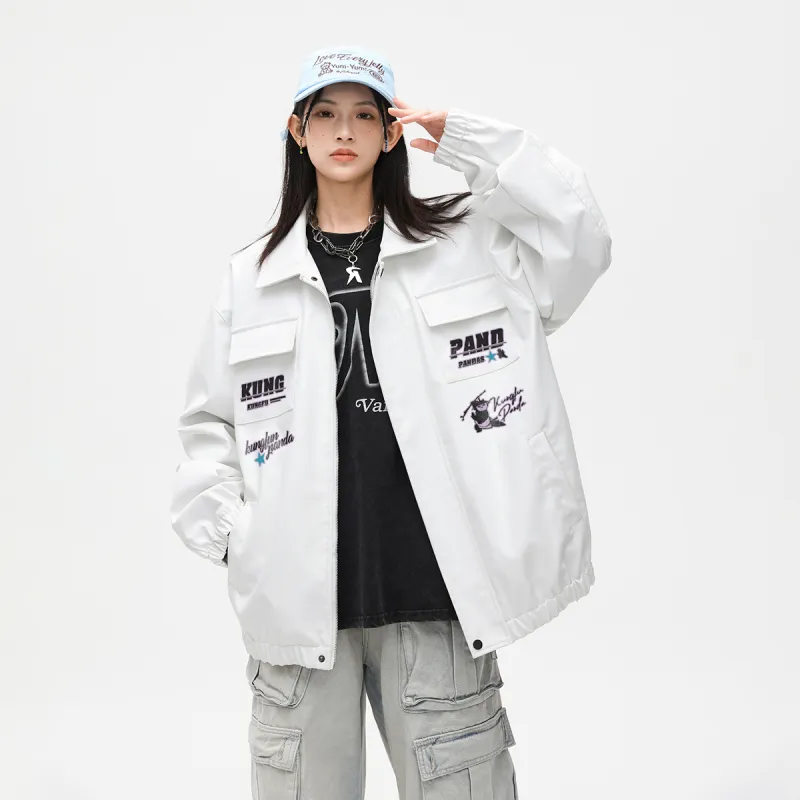 Kung Fu Panda Leather Jacket Unisex-11