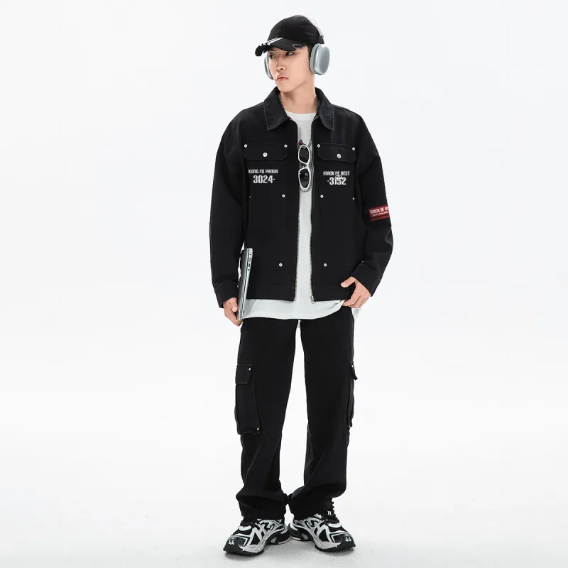 Kung Fu Panda Jackets Coats Unisex Black-2