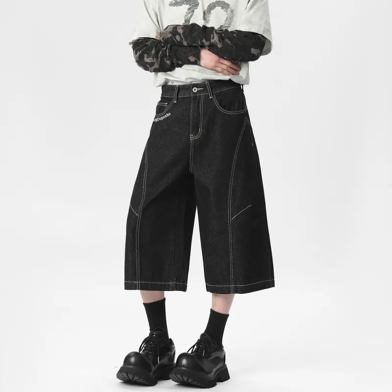 Kung Fu Panda Denim Shorts Unisex Original Denim Black-3