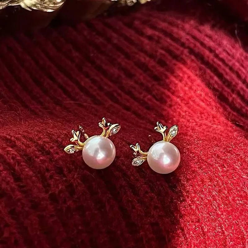 IDOKAWA Freshwater Pearl Stud Earrings Women's-2