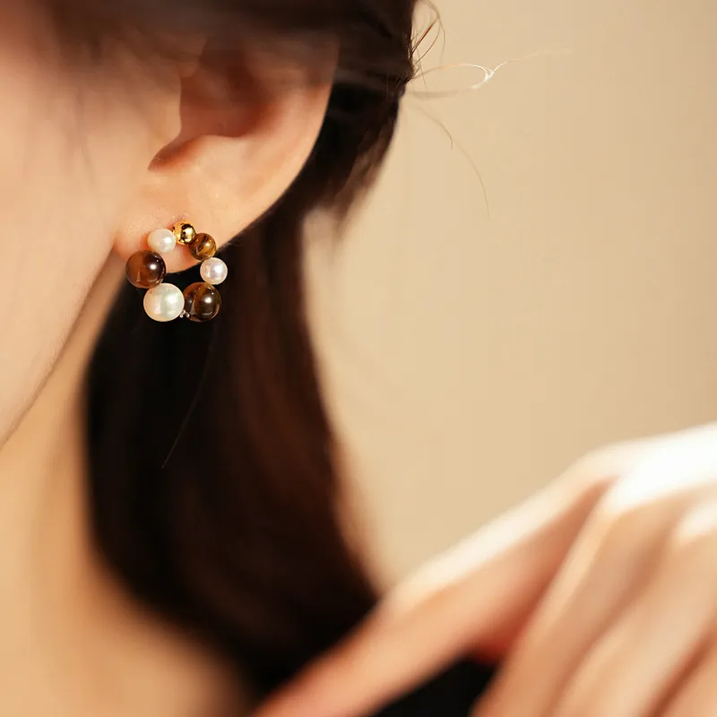 IDOKAWA Freshwater Pearl Stud Earrings Women's-6