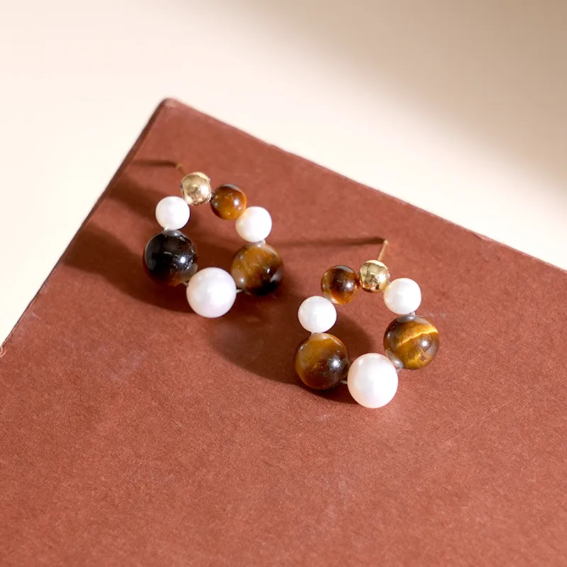 IDOKAWA Freshwater Pearl Stud Earrings Women's-3