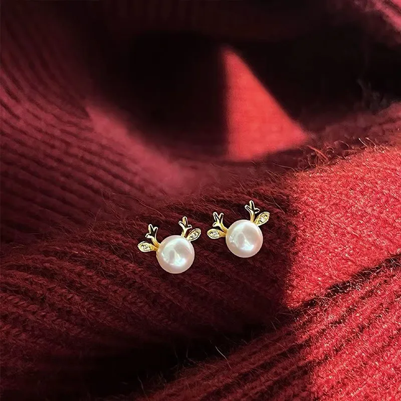 IDOKAWA Freshwater Pearl Stud Earrings Women's-3