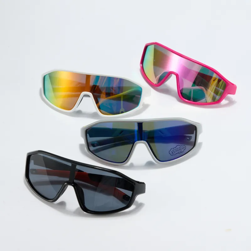 CYXUS TPEE Irregular Shape Sunglasses Kids' Black-3