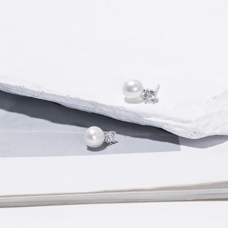 IDOKAWA Freshwater Pearl Stud Earrings Women's-4