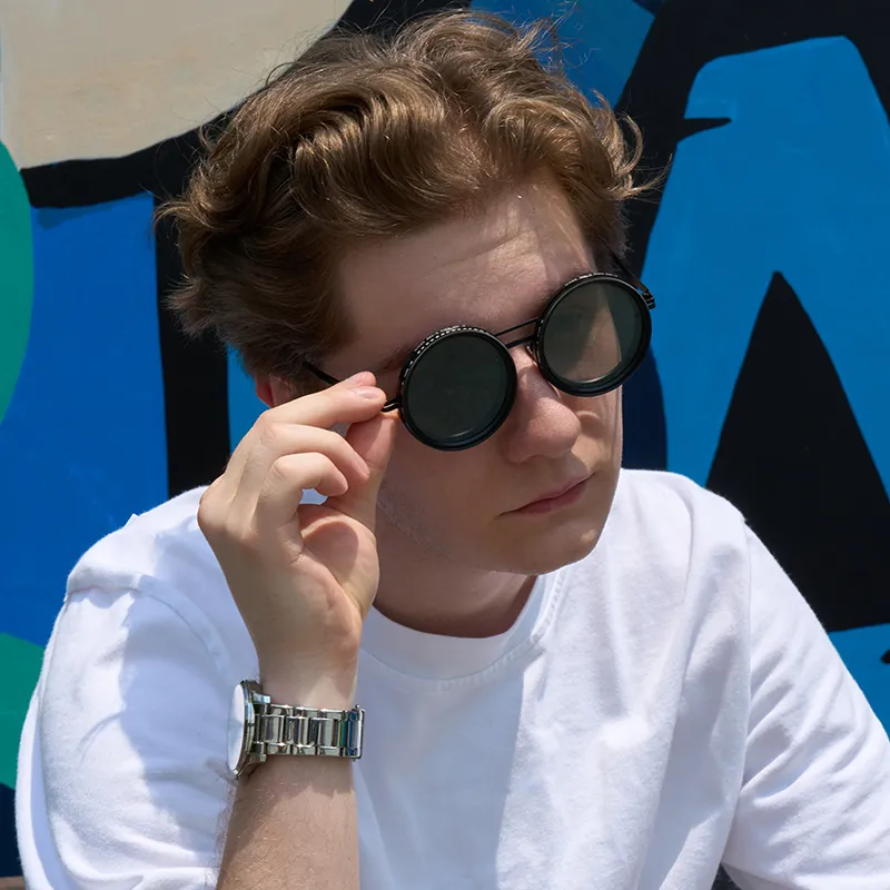 CYXUS Metal Round Sunglasses Unisex-2