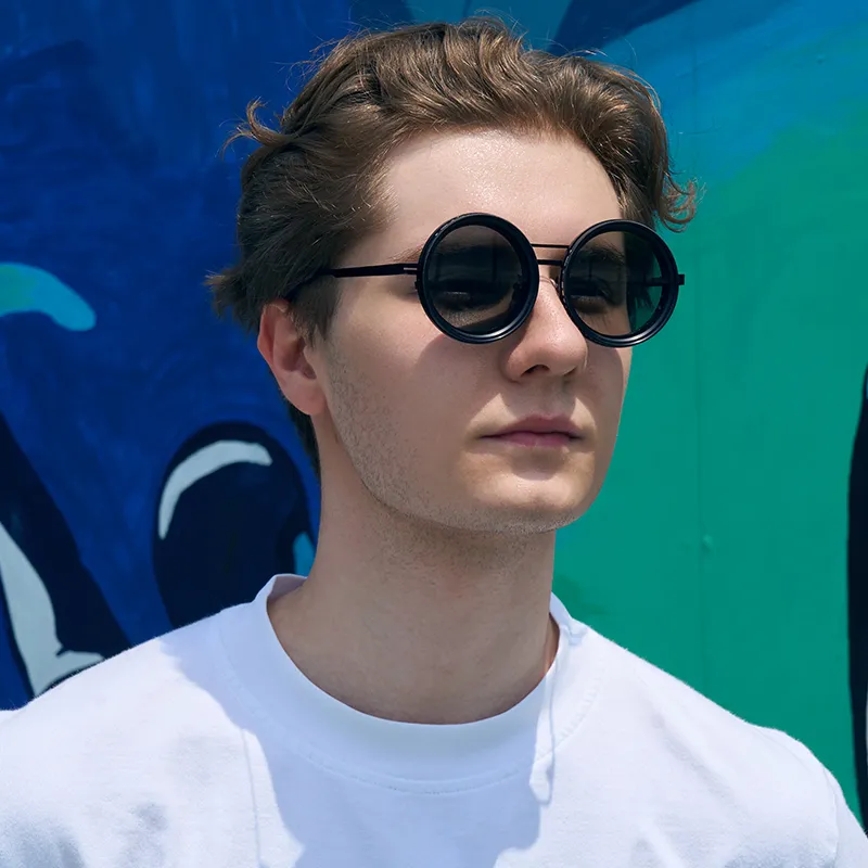 CYXUS Metal Round Sunglasses Unisex-3