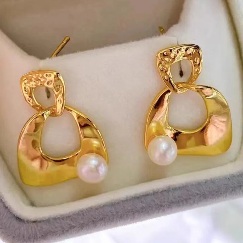 IDOKAWA Freshwater Pearl Stud Earrings Women's-3