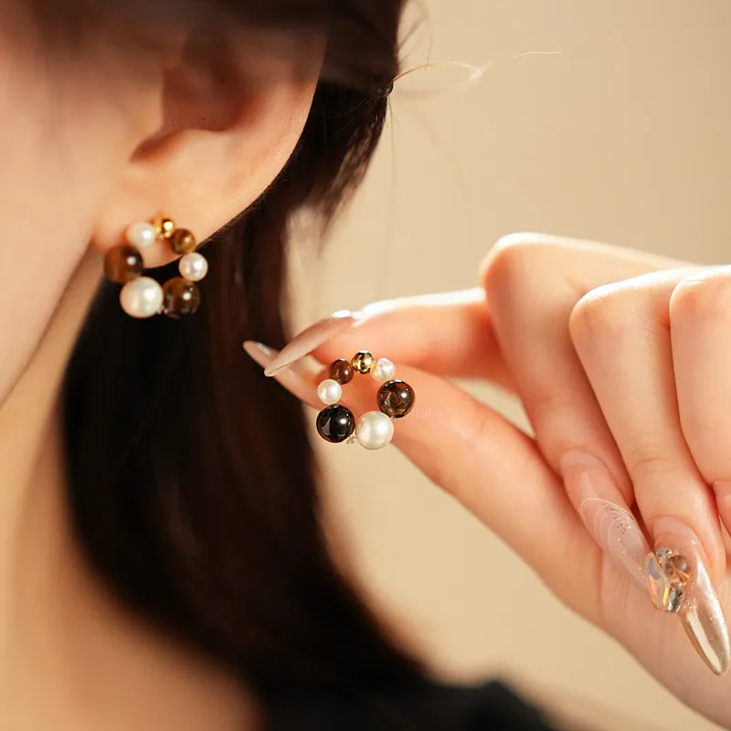 IDOKAWA Freshwater Pearl Stud Earrings Women's-5
