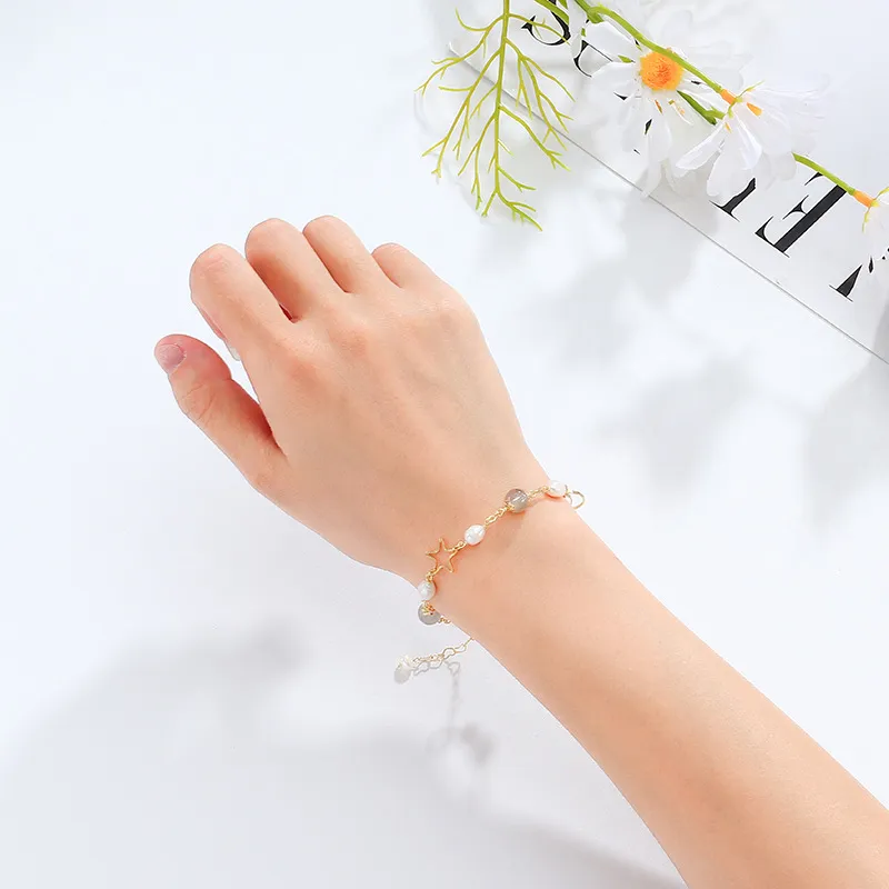 IDOKAWA Freshwater Pearl Bracelets Women's White Gray-4