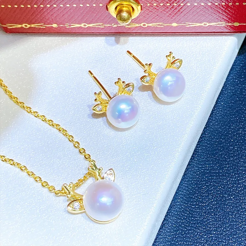 IDOKAWA Freshwater Pearl Stud Earrings Women's-7