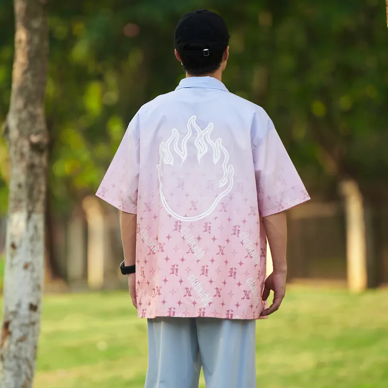 Clubxxhh Shirt Unisex Pink Blue Gradient-3