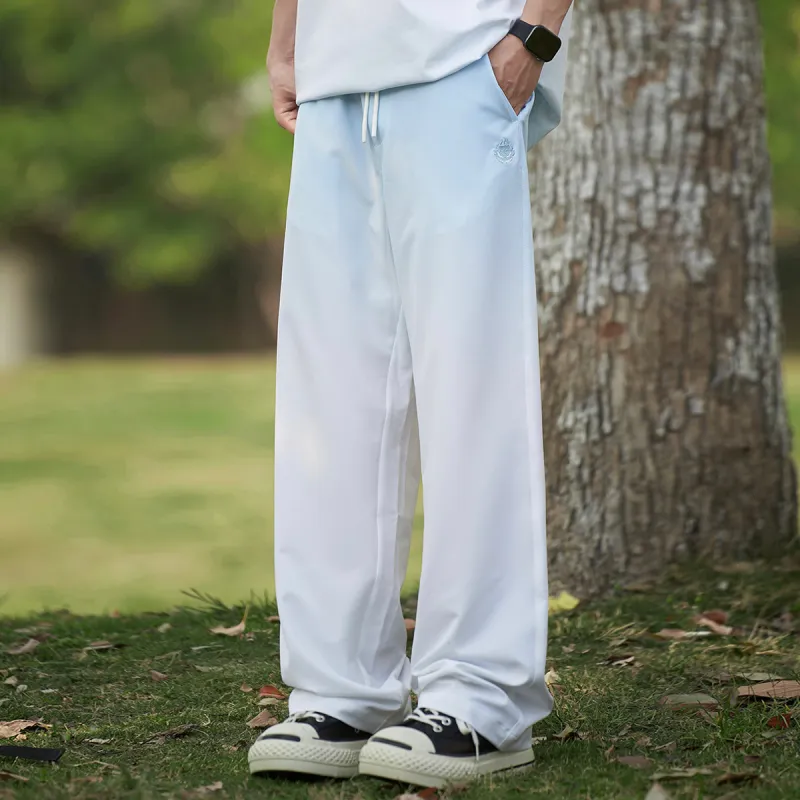 Clubxxhh Casual Pants Unisex Light Blue-2