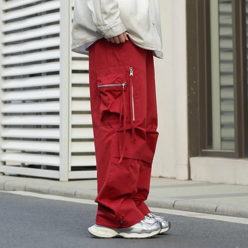 Clubxxhh Cargo Pants Unisex Burgundy-4
