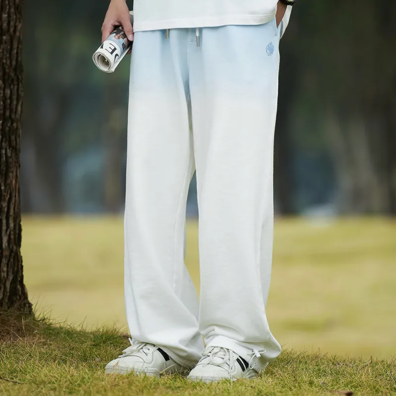 Clubxxhh Casual Pants Unisex Light Blue-2