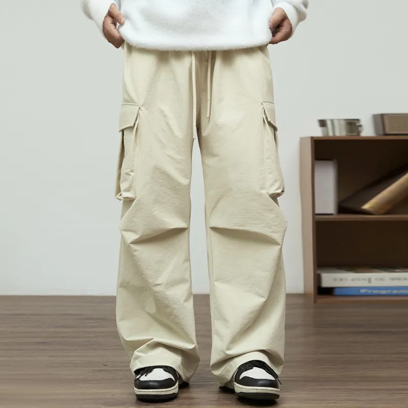 Clubxxhh Casual Pants Unisex Khaki-2