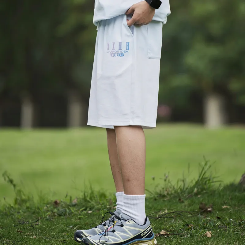 Clubxxhh Casual Shorts Unisex Blue White Gradient-3