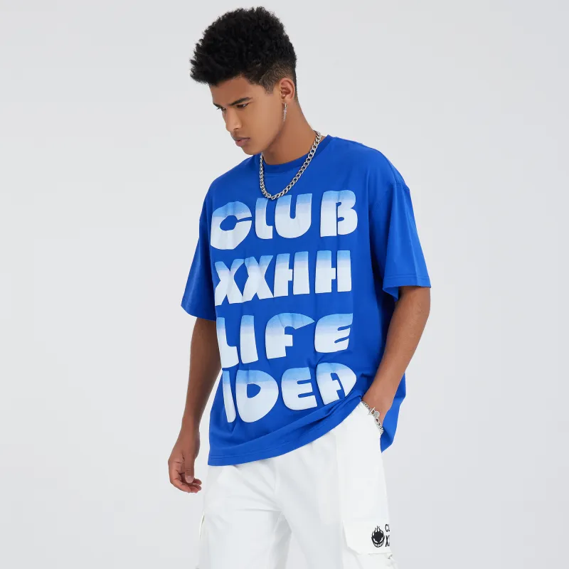 Clubxxhh T Shirts Unisex Blue-5