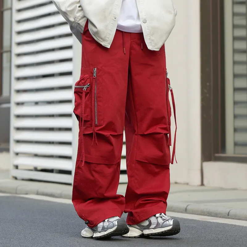 Clubxxhh Cargo Pants Unisex Burgundy-3