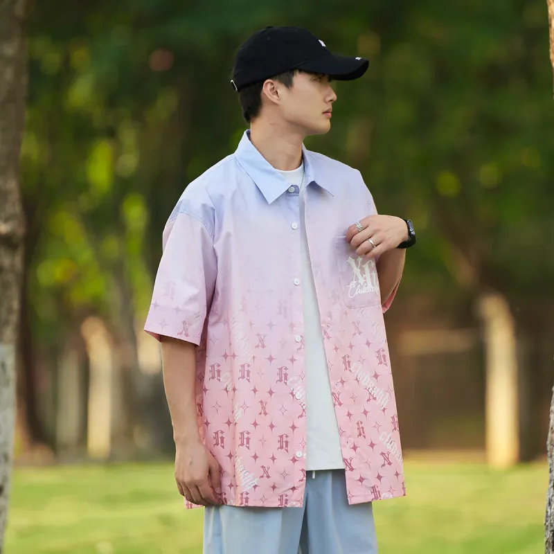 Clubxxhh Shirt Unisex Pink Blue Gradient-4