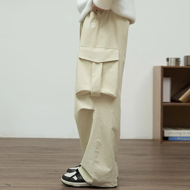 Clubxxhh Casual Pants Unisex Khaki-6