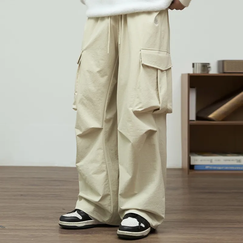 Clubxxhh Casual Pants Unisex Khaki-4