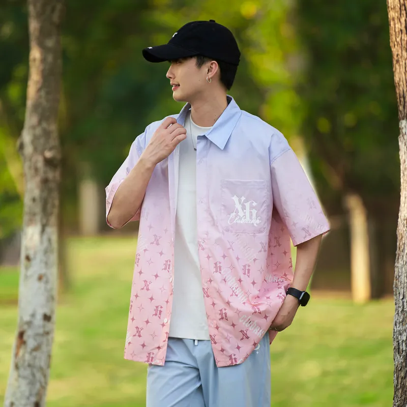 Clubxxhh Shirt Unisex Pink Blue Gradient-5