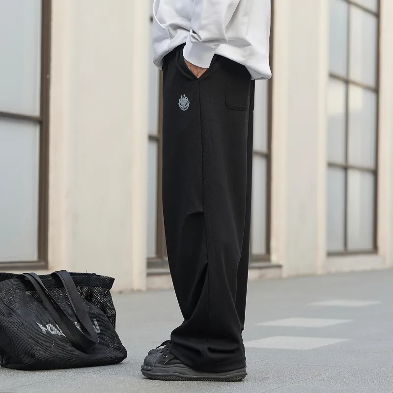 Clubxxhh Casual Pants Unisex Black-6