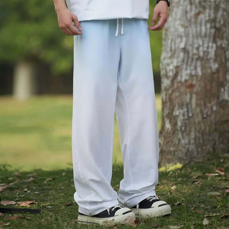 Clubxxhh Casual Pants Unisex Light Blue-4