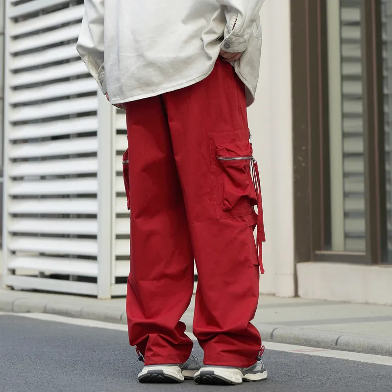 Clubxxhh Cargo Pants Unisex Burgundy-6