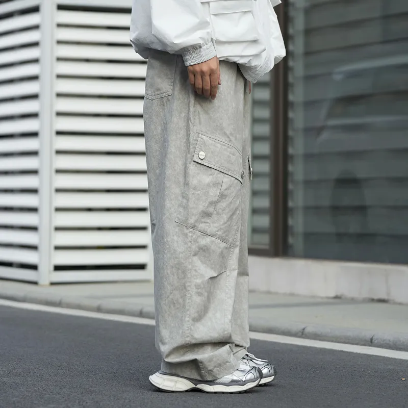 Clubxxhh Casual Pants Unisex Gray-5
