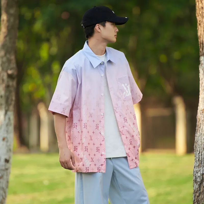 Clubxxhh Shirt Unisex Pink Blue Gradient-2