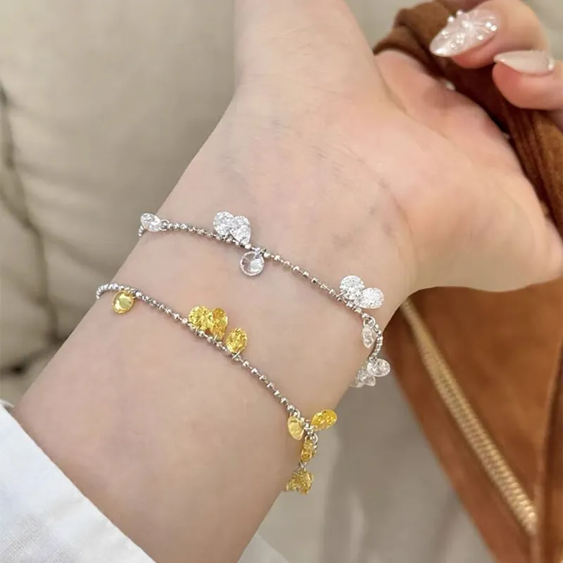 AIDO STUDIO 925 Sterling Silver Zirconia Bracelets Women's-1