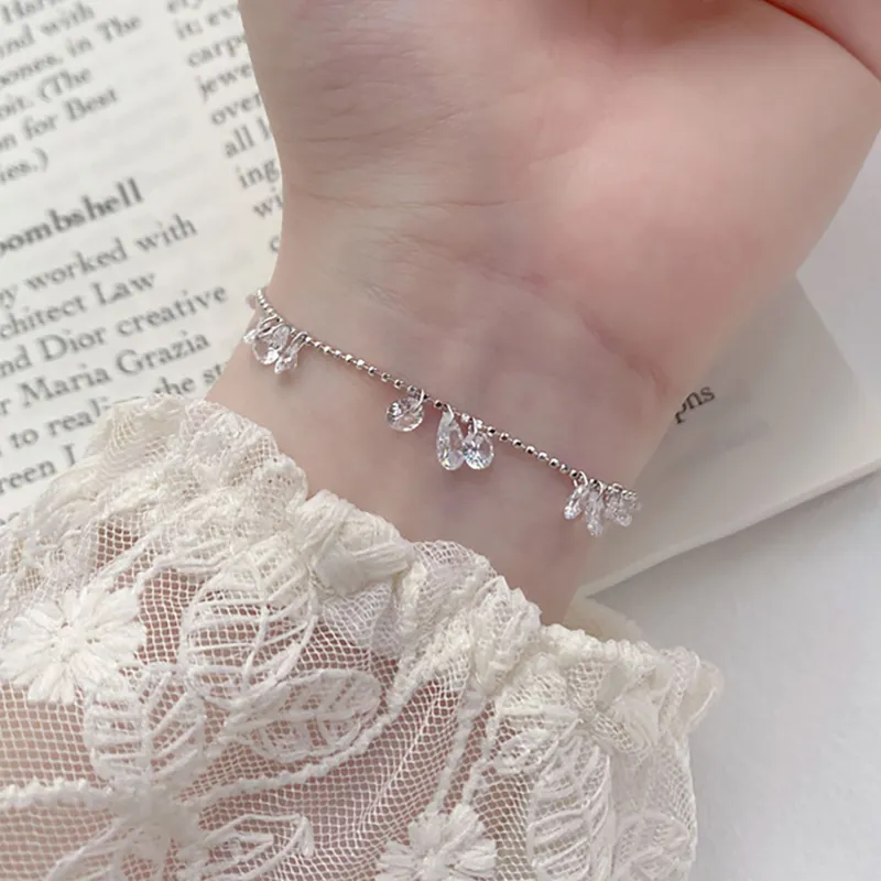 AIDO STUDIO 925 Sterling Silver Zirconia Bracelets Women's-7