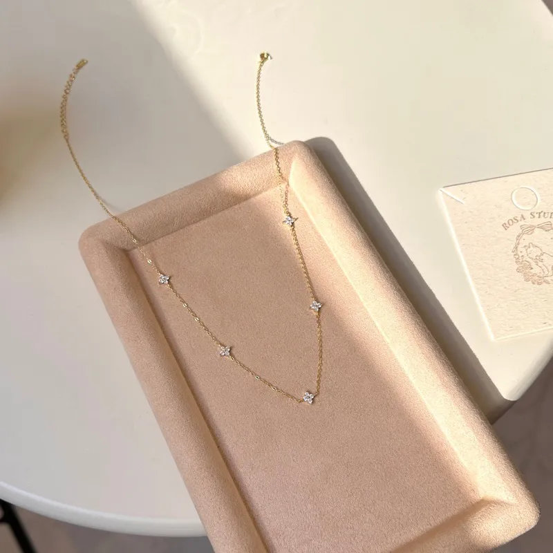 AIDO STUDIO Moissanite Inlay 925 Sterling Silver Necklaces Women's-8