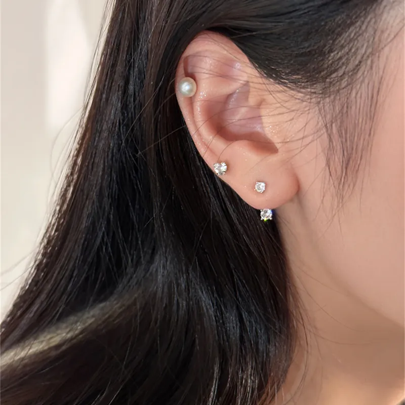 AIDO STUDIO 999 Fine Silver Stud Earrings Women's-2