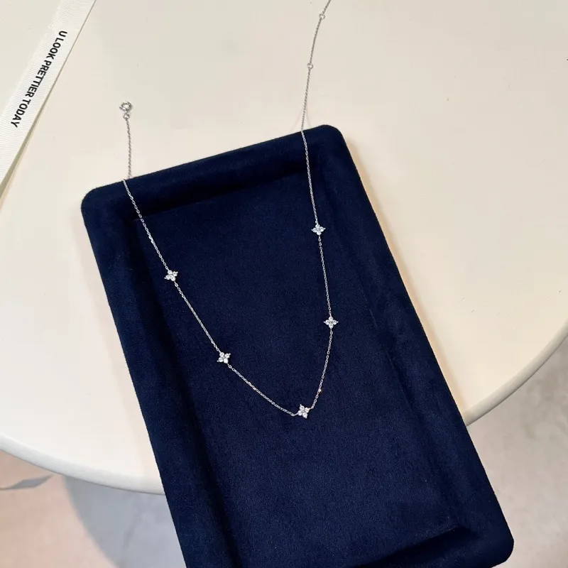 AIDO STUDIO Moissanite Inlay 925 Sterling Silver Necklaces Women's-1