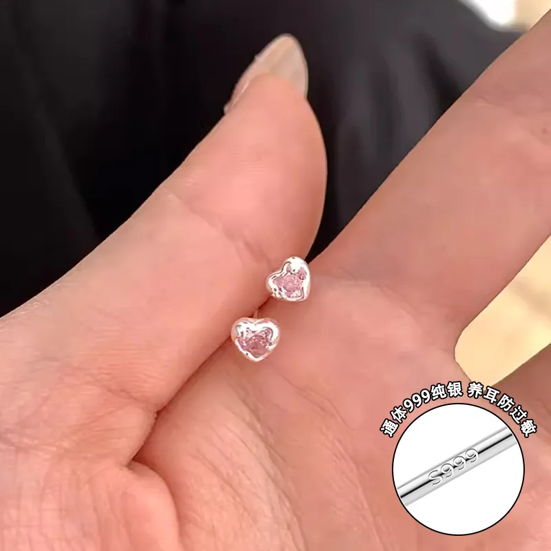 AIDO STUDIO S999 Fine Silver Stud Earrings Women's-3