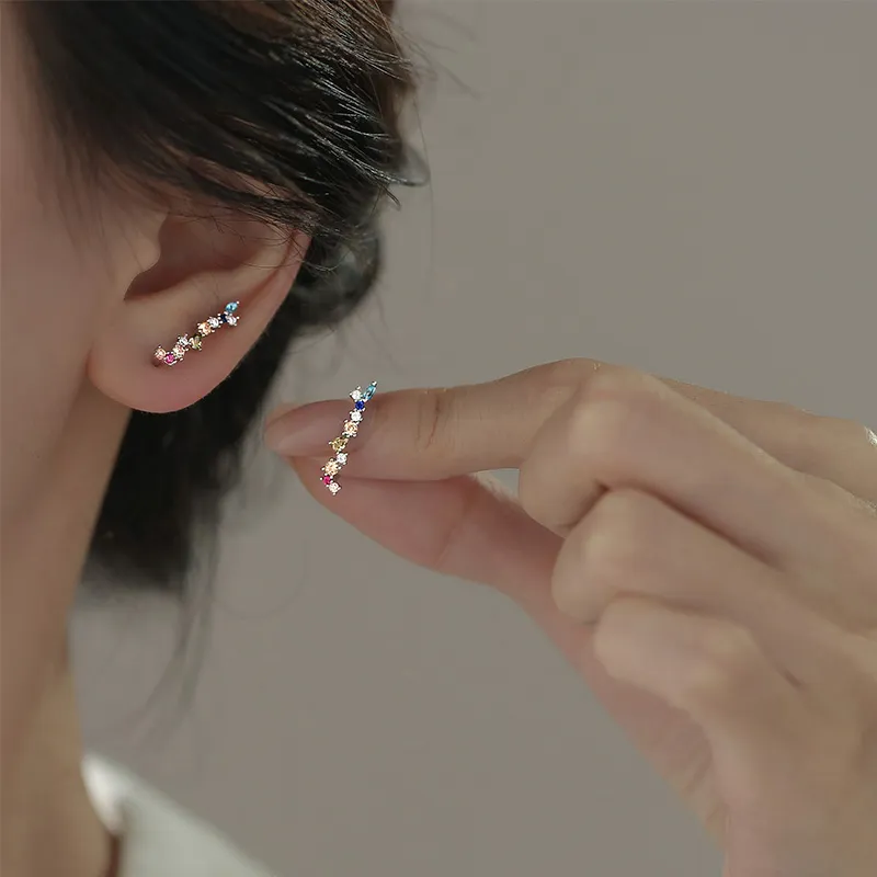 AIDO STUDIO S925 Silver Stud Earrings Women's-1