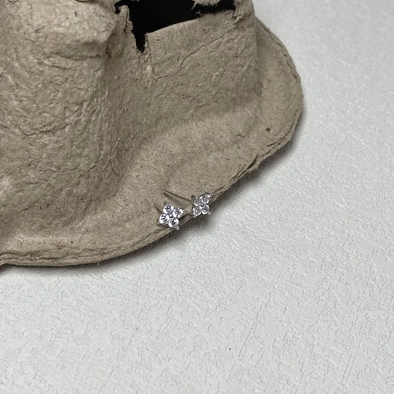 AIDO STUDIO S999 Fine Silver Stud Earrings Women's-2