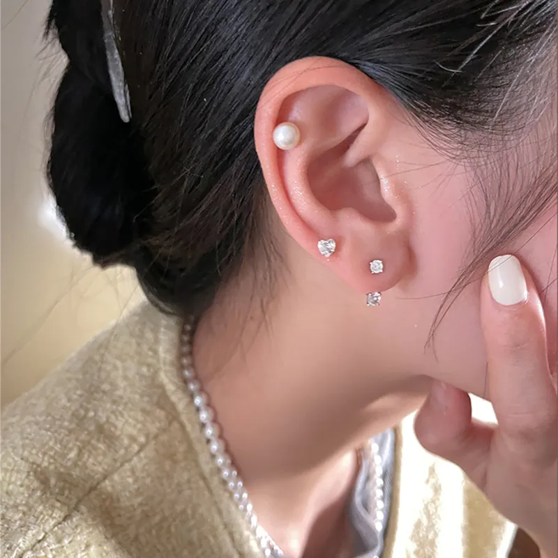 AIDO STUDIO 999 Fine Silver Stud Earrings Women's-4