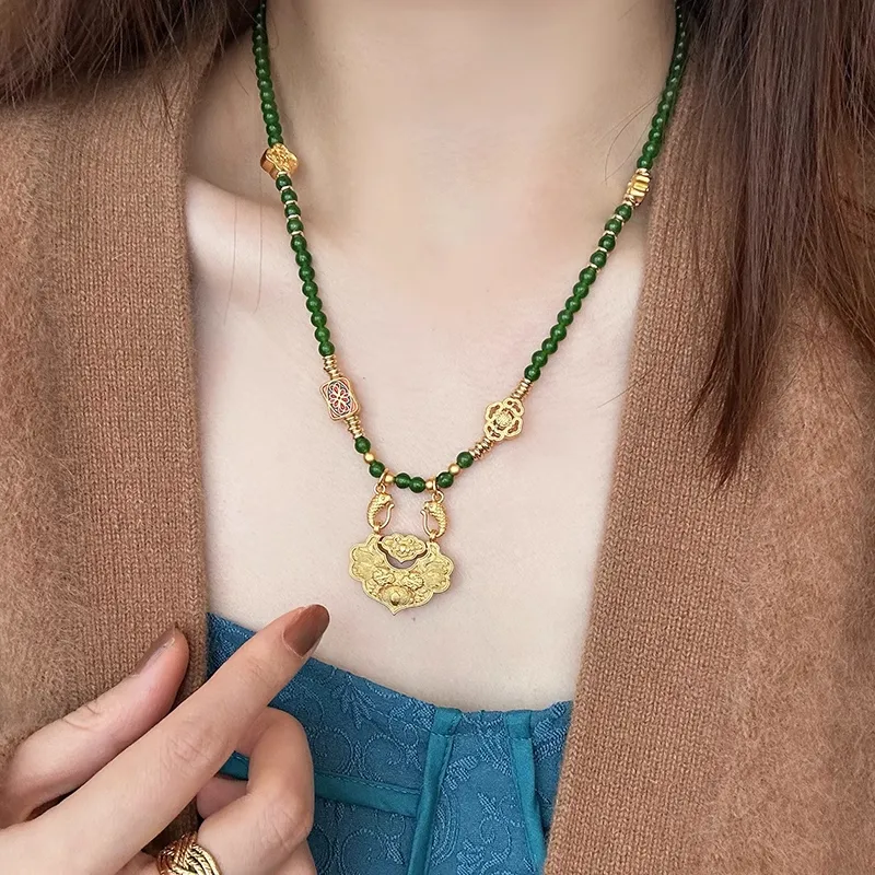 AIDO STUDIO Agate Necklace Holiday Birthday Box Sweater Chain Women's-4