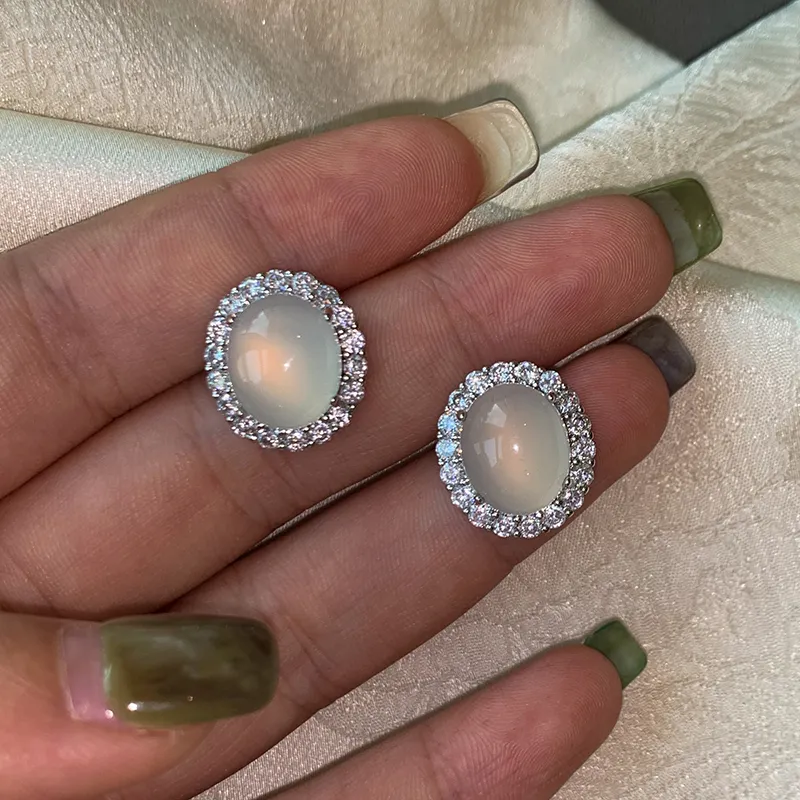 AIDO STUDIO Chalcedony Stud Earrings Women's-8