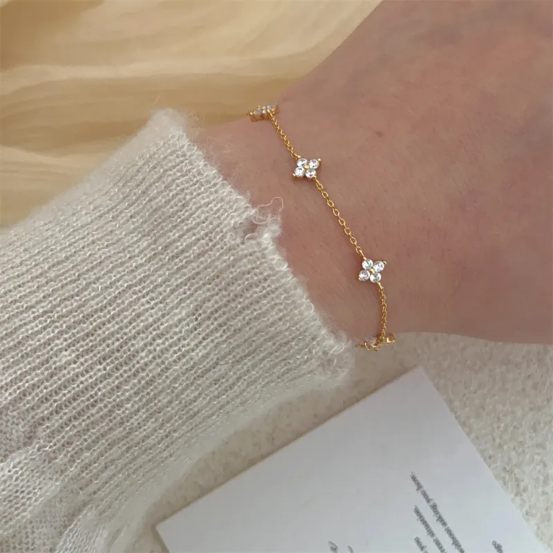 AIDO STUDIO S925 Silver Bracelets Women's Gold-6