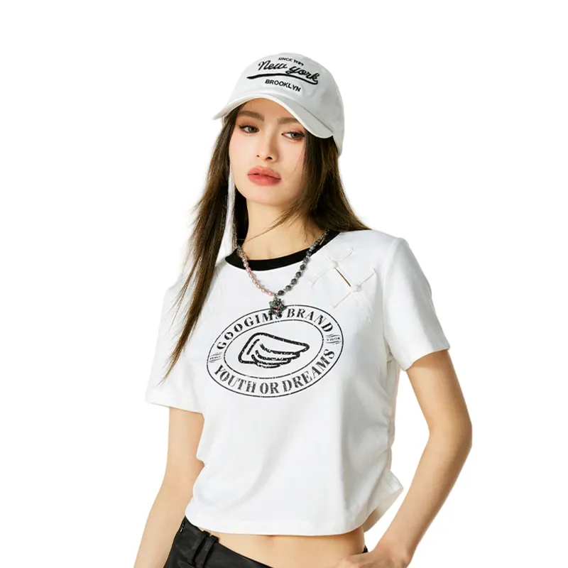 GOOGIMS Set in Sleeve T Shirt Women's-3