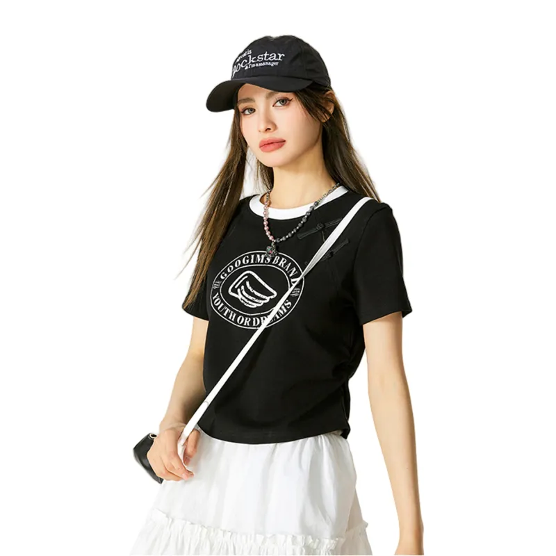 GOOGIMS Set in Sleeve T Shirt Women's-8