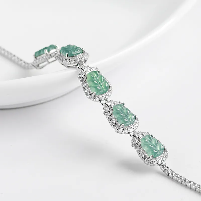 Green Craftsman Ice Glutinous Bracelets Women's-1